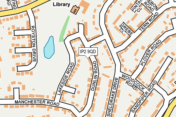 IP2 9QD map - OS OpenMap – Local (Ordnance Survey)