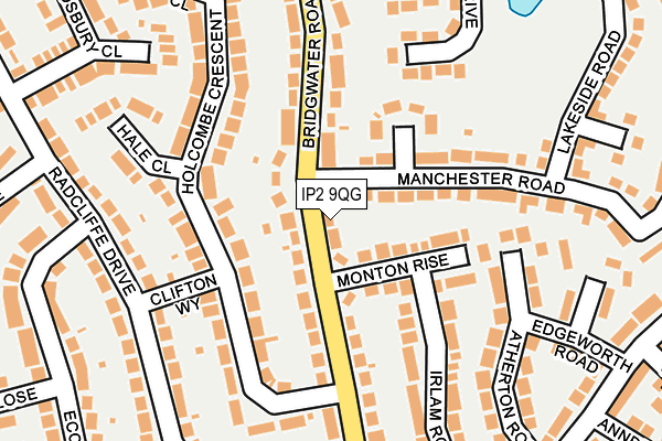 IP2 9QG map - OS OpenMap – Local (Ordnance Survey)