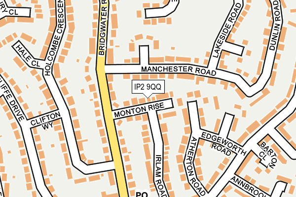 IP2 9QQ map - OS OpenMap – Local (Ordnance Survey)