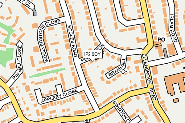 IP2 9QY map - OS OpenMap – Local (Ordnance Survey)