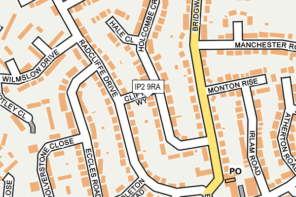 IP2 9RA map - OS OpenMap – Local (Ordnance Survey)