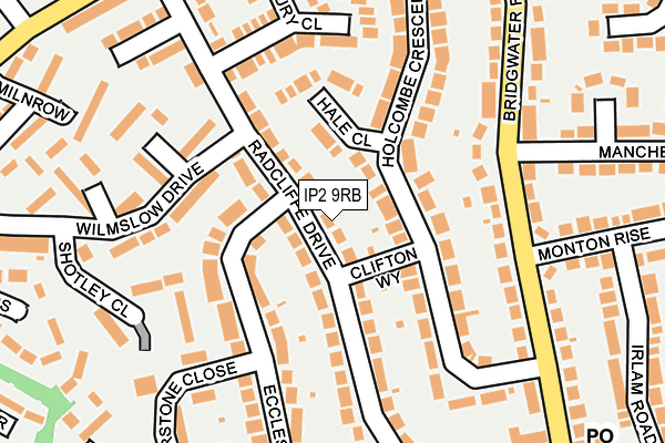 IP2 9RB map - OS OpenMap – Local (Ordnance Survey)