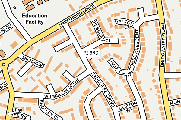 IP2 9RD map - OS OpenMap – Local (Ordnance Survey)