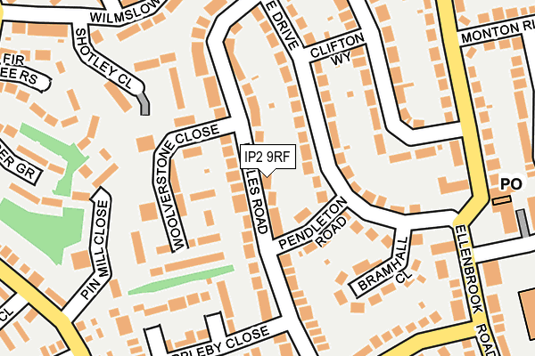 IP2 9RF map - OS OpenMap – Local (Ordnance Survey)