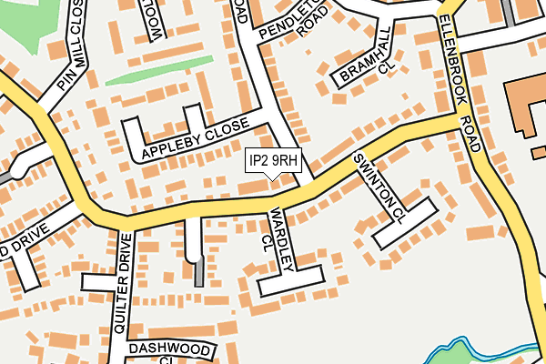 IP2 9RH map - OS OpenMap – Local (Ordnance Survey)