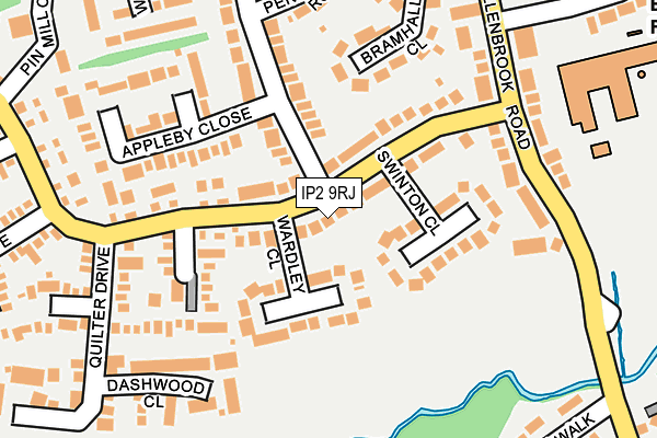 IP2 9RJ map - OS OpenMap – Local (Ordnance Survey)