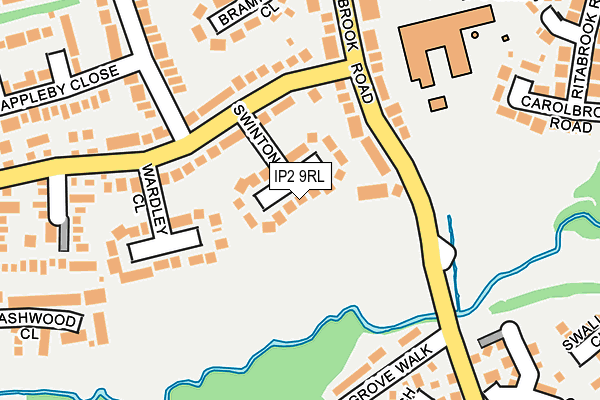 IP2 9RL map - OS OpenMap – Local (Ordnance Survey)