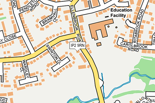 IP2 9RN map - OS OpenMap – Local (Ordnance Survey)