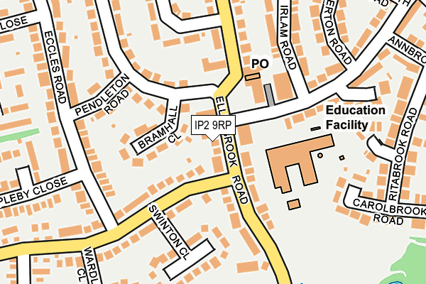 IP2 9RP map - OS OpenMap – Local (Ordnance Survey)