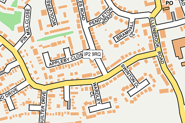 IP2 9RQ map - OS OpenMap – Local (Ordnance Survey)