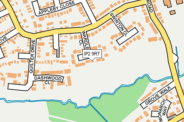 IP2 9RT map - OS OpenMap – Local (Ordnance Survey)