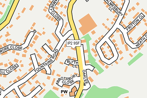 IP2 9SF map - OS OpenMap – Local (Ordnance Survey)