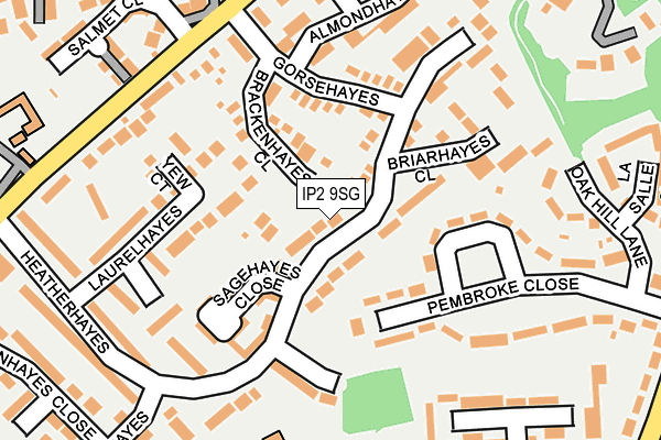 IP2 9SG map - OS OpenMap – Local (Ordnance Survey)