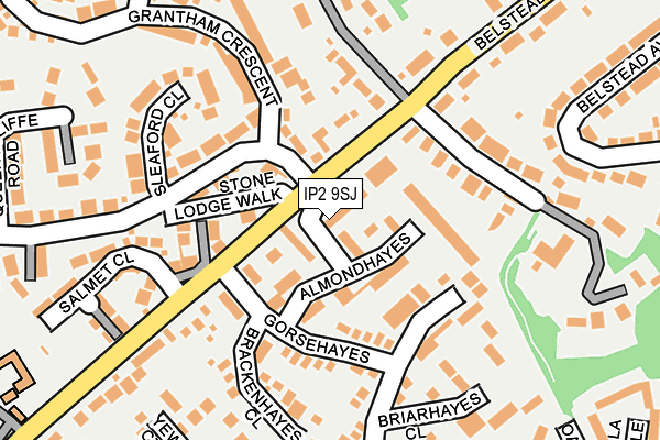 IP2 9SJ map - OS OpenMap – Local (Ordnance Survey)