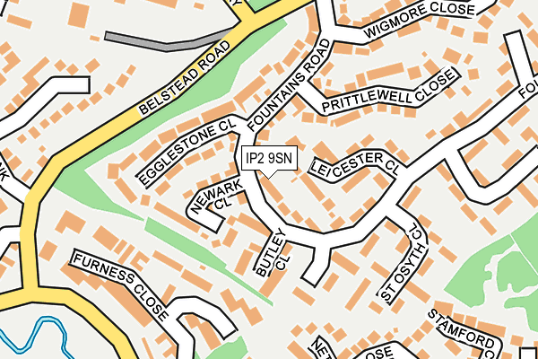 IP2 9SN map - OS OpenMap – Local (Ordnance Survey)