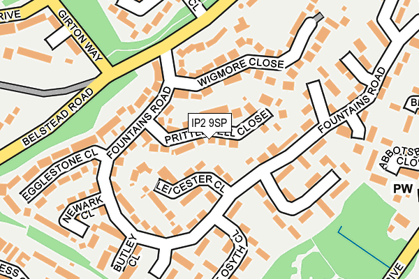IP2 9SP map - OS OpenMap – Local (Ordnance Survey)