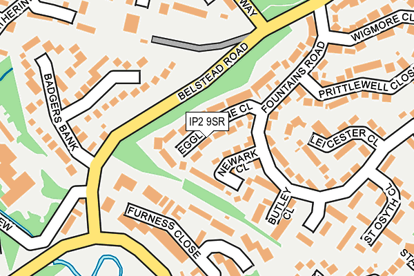 IP2 9SR map - OS OpenMap – Local (Ordnance Survey)