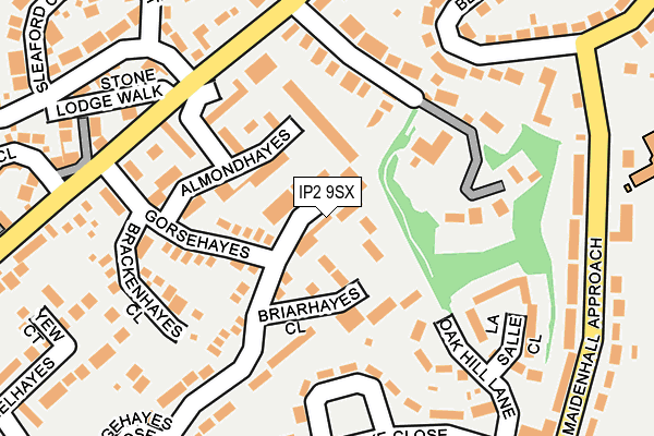 IP2 9SX map - OS OpenMap – Local (Ordnance Survey)