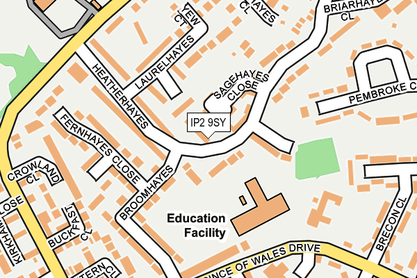 IP2 9SY map - OS OpenMap – Local (Ordnance Survey)