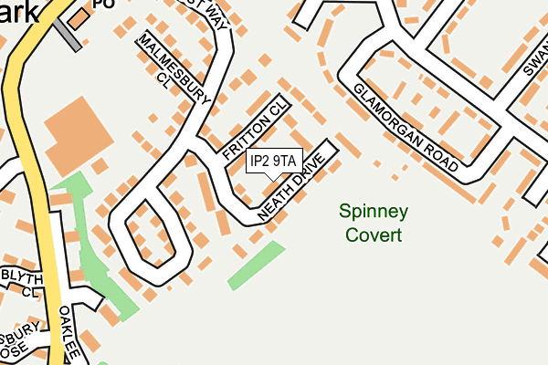 IP2 9TA map - OS OpenMap – Local (Ordnance Survey)