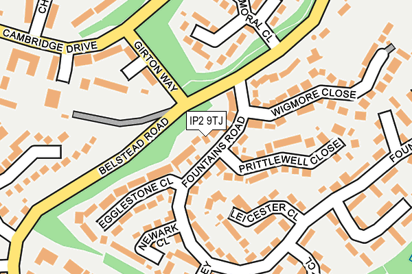 IP2 9TJ map - OS OpenMap – Local (Ordnance Survey)