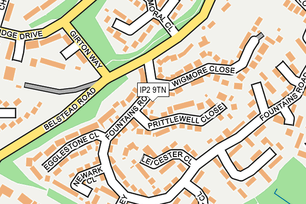 IP2 9TN map - OS OpenMap – Local (Ordnance Survey)