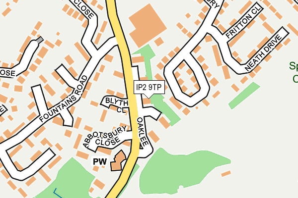 IP2 9TP map - OS OpenMap – Local (Ordnance Survey)