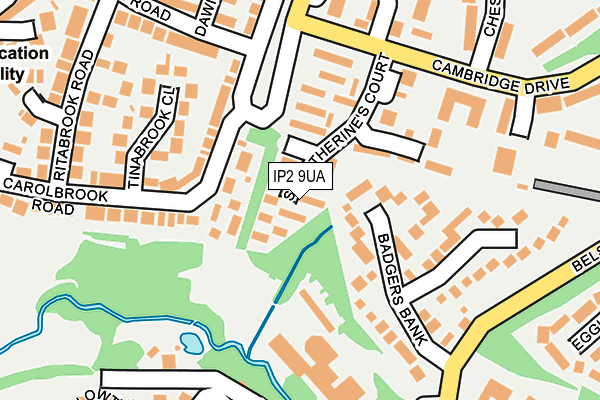 IP2 9UA map - OS OpenMap – Local (Ordnance Survey)