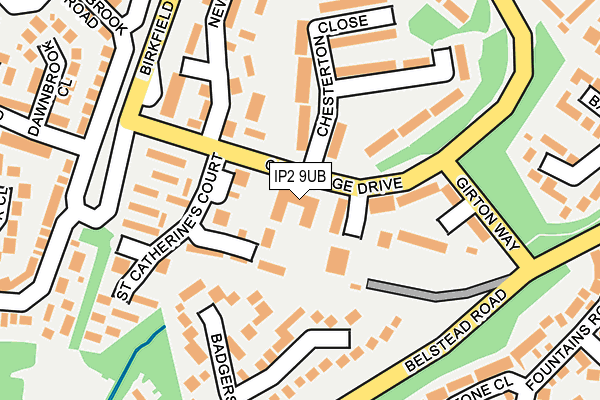 IP2 9UB map - OS OpenMap – Local (Ordnance Survey)