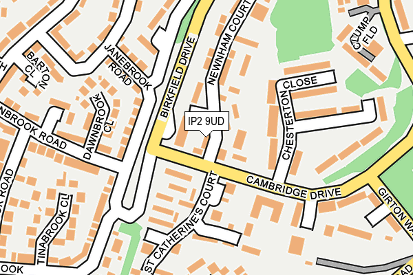 IP2 9UD map - OS OpenMap – Local (Ordnance Survey)