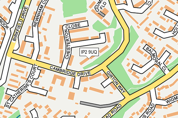 IP2 9UQ map - OS OpenMap – Local (Ordnance Survey)