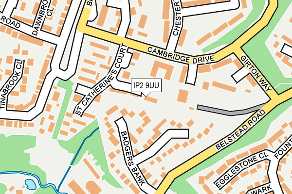 IP2 9UU map - OS OpenMap – Local (Ordnance Survey)