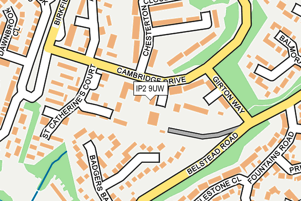 IP2 9UW map - OS OpenMap – Local (Ordnance Survey)
