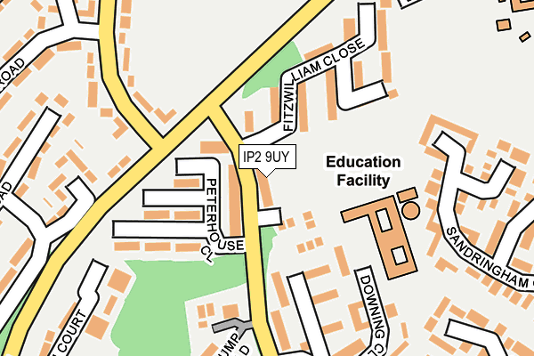 IP2 9UY map - OS OpenMap – Local (Ordnance Survey)