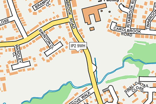 IP2 9WH map - OS OpenMap – Local (Ordnance Survey)