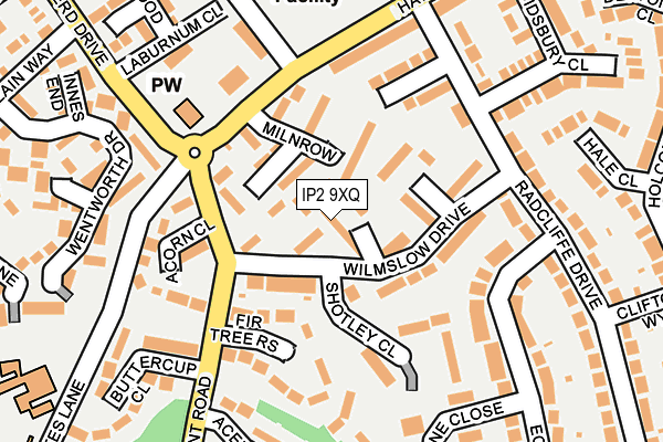 IP2 9XQ map - OS OpenMap – Local (Ordnance Survey)