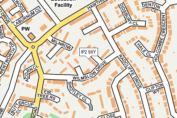 IP2 9XY map - OS OpenMap – Local (Ordnance Survey)