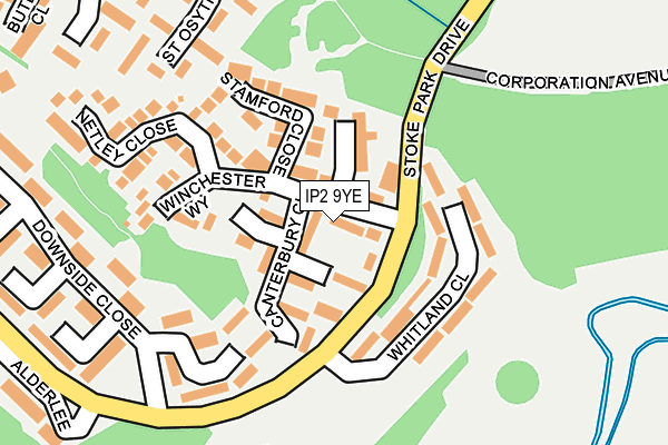 IP2 9YE map - OS OpenMap – Local (Ordnance Survey)