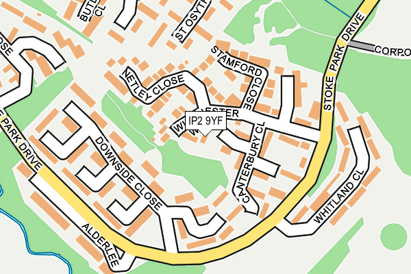 IP2 9YF map - OS OpenMap – Local (Ordnance Survey)