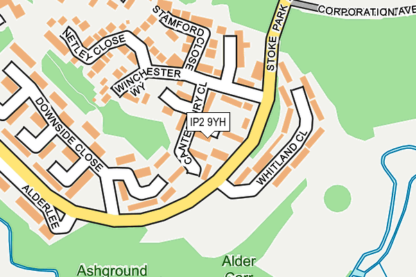 IP2 9YH map - OS OpenMap – Local (Ordnance Survey)