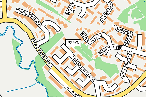IP2 9YN map - OS OpenMap – Local (Ordnance Survey)