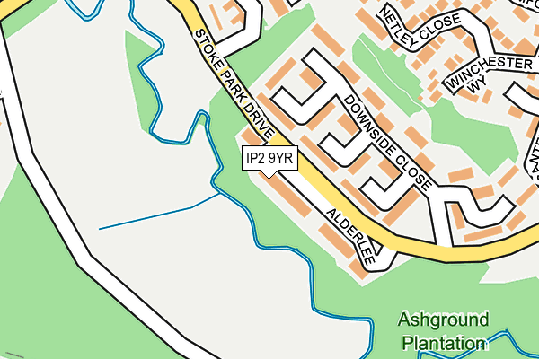 IP2 9YR map - OS OpenMap – Local (Ordnance Survey)
