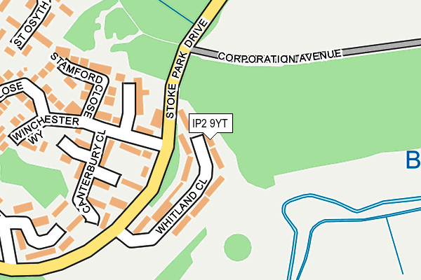 IP2 9YT map - OS OpenMap – Local (Ordnance Survey)