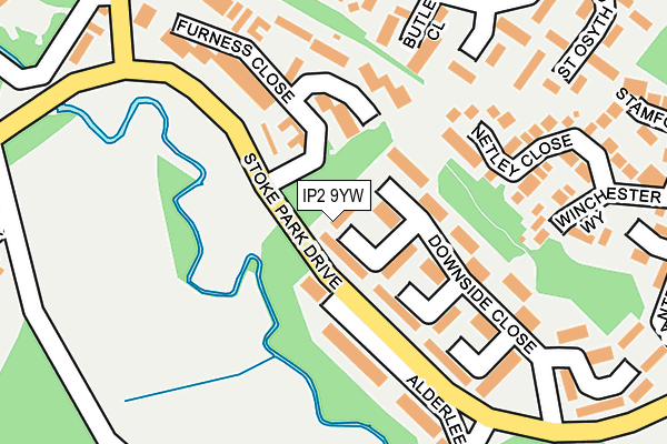 IP2 9YW map - OS OpenMap – Local (Ordnance Survey)
