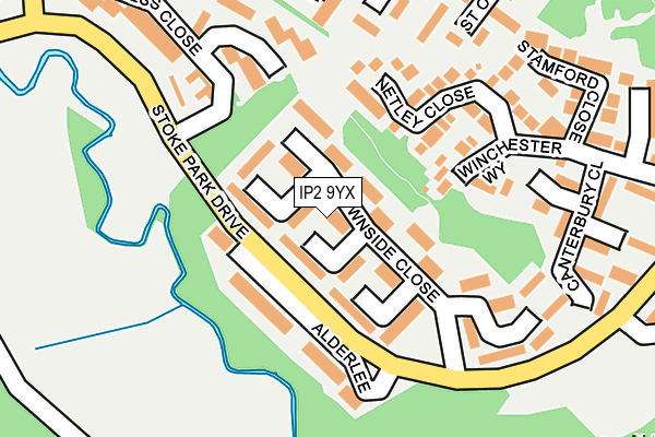 IP2 9YX map - OS OpenMap – Local (Ordnance Survey)