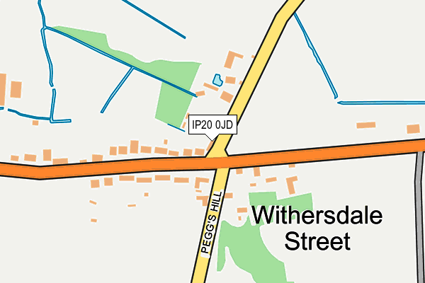 IP20 0JD map - OS OpenMap – Local (Ordnance Survey)