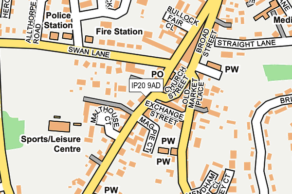 IP20 9AD map - OS OpenMap – Local (Ordnance Survey)