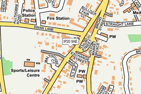 IP20 9AE map - OS OpenMap – Local (Ordnance Survey)