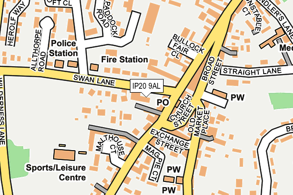 IP20 9AL map - OS OpenMap – Local (Ordnance Survey)