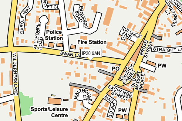 IP20 9AN map - OS OpenMap – Local (Ordnance Survey)